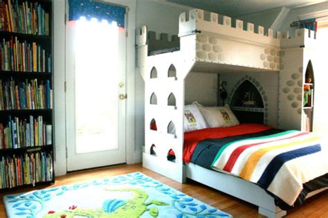 Modern Boys Bedroom With A Castle Bunk Bed Kidsomania