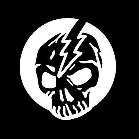 Skull With Lightning Bolt Logo
