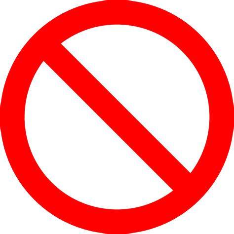 No Entry Banned Warning Sign Template Transparent Openclipart