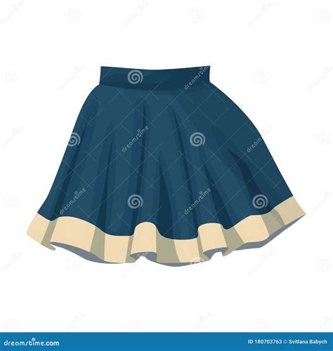 Skirt Vector Iconcartoon Vector Icon Isolated On White Background