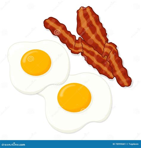 Ovos E Ilustração Do Bacon Ilustração Stock Ilustração De Projeto