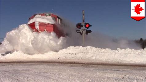 Snowpiercer Deep Snow No Problem For Train In New Brunswick Canada