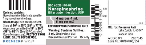 Norepinephrine Package Insert
