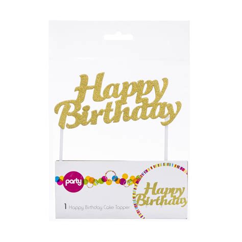 Baby 100th happy birthday or anniversary party decoration party supplies 2pcs, home & kitchen, event & party supplies, cake decorating supplies, cake & cupcake toppers, cupcake toppers. Happy Birthday Cake Topper | Kmart