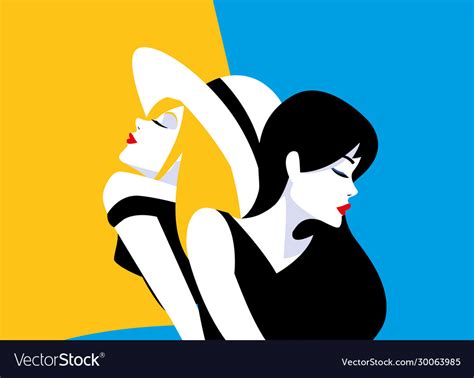 Fashion Women Portraits Woman Abstract Royalty Free Vector