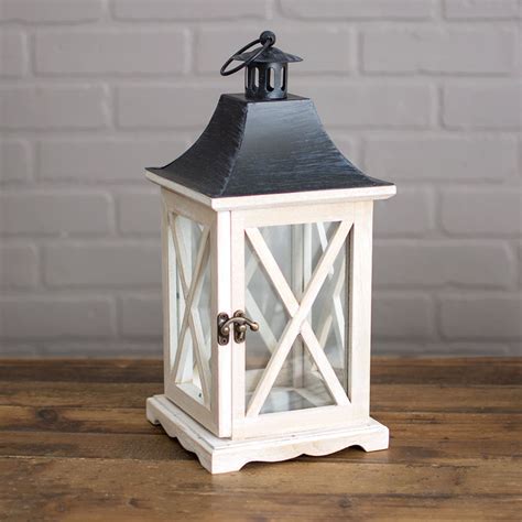 Wedding Decor Rustic Candle Lantern Wooden And Glass Shelter 14in