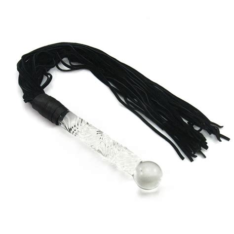 long glass handled whip crystal penis leather whip glass dildo masturbation sex whip sexy adult