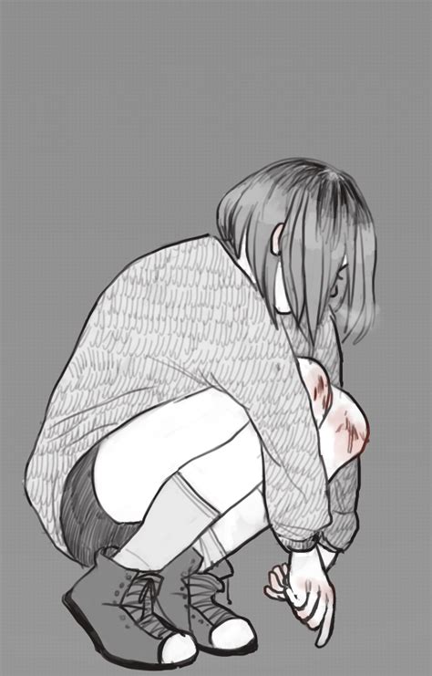 Pin De Yuko En SITUACIONES Dibujo De Chica Triste Triste
