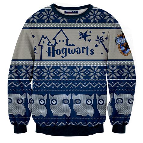 Ravenclaw Harry Potter Ugly Christmas 3d Sweater Moveekbuddyshop