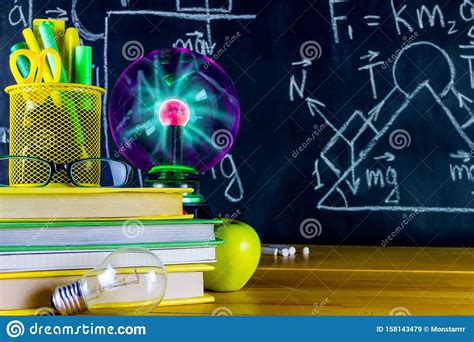 Physics Classroom At School With Formulas Stock Image - Image of ...