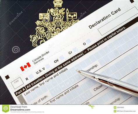 Passport book, the passport card is only issued to u.s. Canada Passport On Declaration Card Stock Image - Image of departure, customs: 20844863