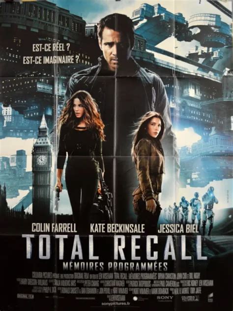 Colin Farrell Kate Beckinsale Jessica Biel Total Recall French Poster