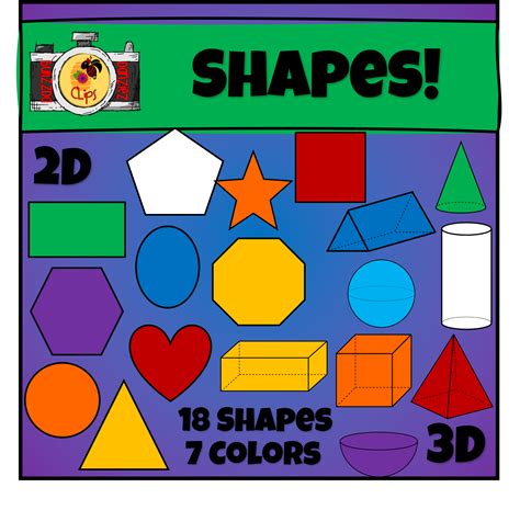 2d Shapes Clipart Geometric Clipart Cute Clipart Teac