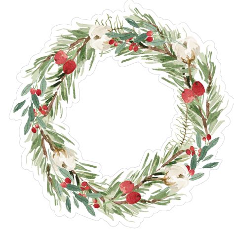 Christmas Wreath Print And Cut File Snap Click Supply Co