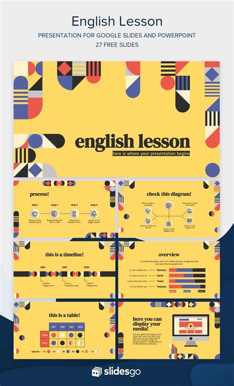 English Lesson Powerpoint Presentation Design Free Powerpoint