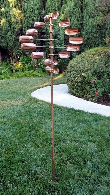 Stanwood Wind Sculpture Kinetic Copper Spinner Lucky 8 Twirler
