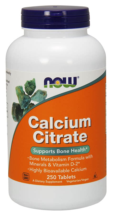 Now Supplements Calcium Citrate With Vitamin D Magnesium Zinc