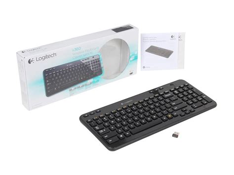 Logitech K360 920 004088 Glossy Black Rf Wireless Keyboard Neweggca