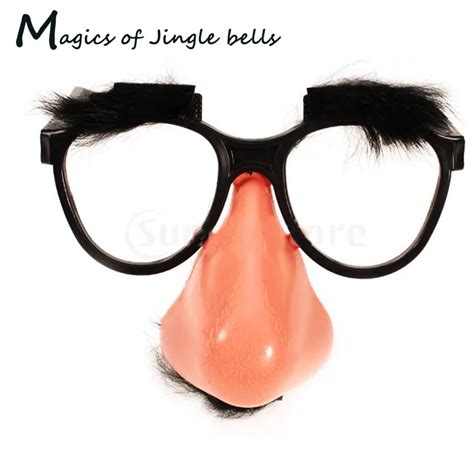 Party Supplies Uchic 5pcs Mustache Fake Nose Eyebrow Glasses Party Accessory Clown Funny Costume