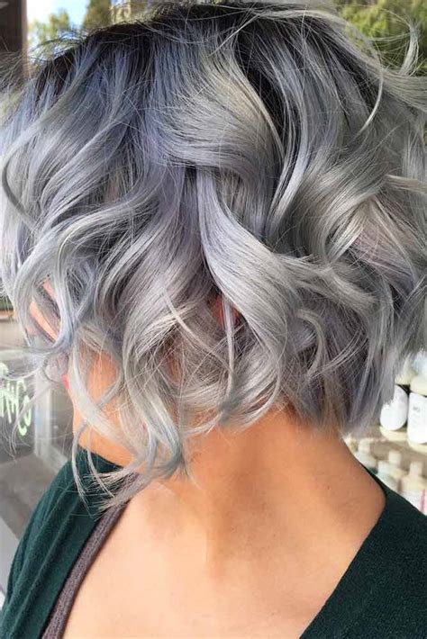 Try to add more depth and texture to your super short haircut by adding mature women can add more dimension to a smooth short wavy bob by getting a golden balayage on your natural brown hair! 33 Short Grey Hair Cuts and Styles | LoveHairStyles.com