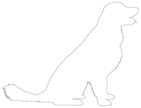 Golden Retreiver Outline Popular Dog Template