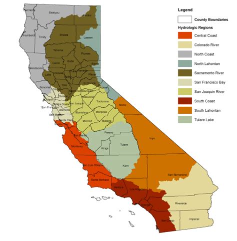 California Hydrologic Regions And Counties Public Policy Institute Of