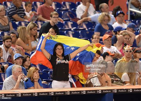 June 24th 2016 Miami Marlins Fans Displaying The Venezuelan Flag