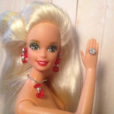 Vtg Mattel Barbie Doll Nude Blonde Hair Green Eyes Happy Holidays Special Ebay