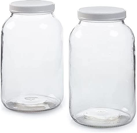 Buy Wide Mouth Gallon Glass Jar With Lid Glass Gallon Jar For