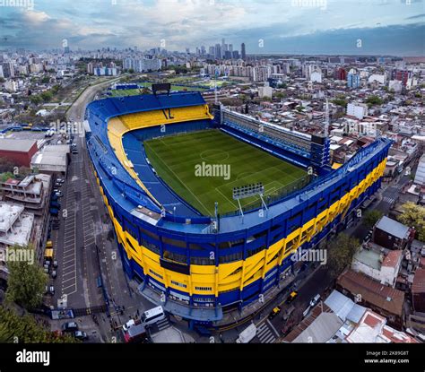 Drone Shot Of La Bombonera Stadium Home Of Club Atletico Boca Juniors