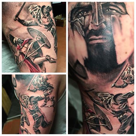 300 Spartan Leonidas tattoo by the skin Needlecrafter Татуировки Тату