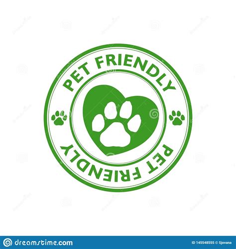 Green Pet Friendly Stamp, Sign, Icon Stock Illustration - Illustration ...