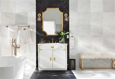 This earth tone makes for a great color theme in your bathroom. Vintage Glam Bath - Bathroom - The Home Depot