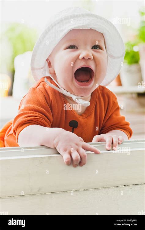 Portrait Of Happy Baby Stock Photo Alamy