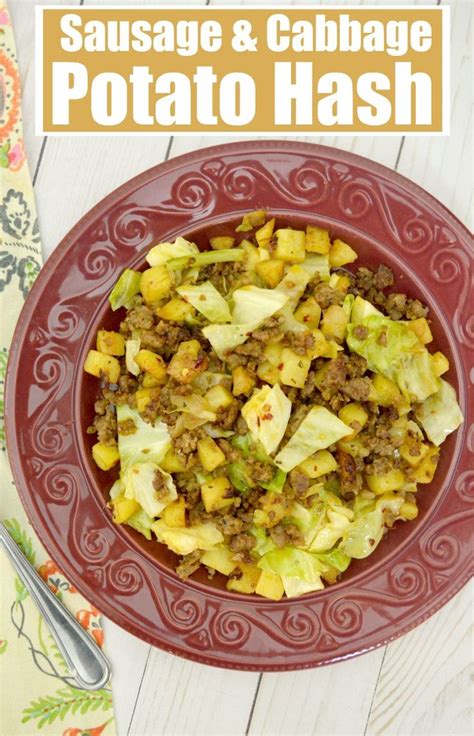 4add the sliced cabbage to the onion and stir to combine. Sausage & Cabbage Potato Hash | Potato hash, Pork recipes ...