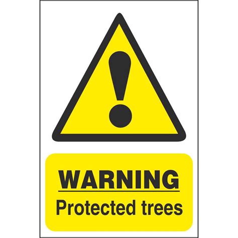 Warning Protected Trees Forestry Signs Forestry Hazard Signs Ireland