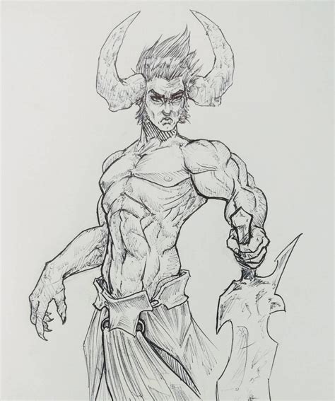 Demon Guy Sketch By Klobbza On Deviantart