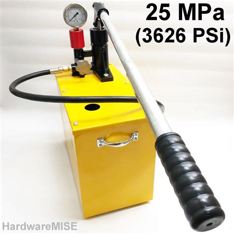 Hydraulic Pressure Test Pump 25mpa 3626psi 250kgcm3 Manual Hydraulic