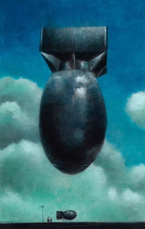 Big Bomb Little Bomb Brad Holland Surrealism Painting American