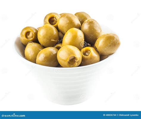 Green Marinated Olives Stock Photo Image Of Closeup 48826744