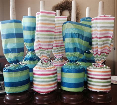 Maybe you would like to learn more about one of these? Easy DIY new move in gifts Tissue paper, ribbon, plunger ...