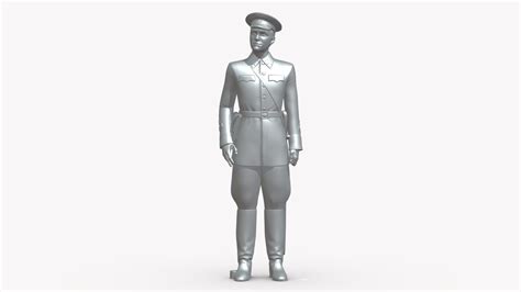 Man In Military Uniform 0116 3 Buy Royalty Free 3d Model By 3dfarm [0efb67a] Sketchfab Store