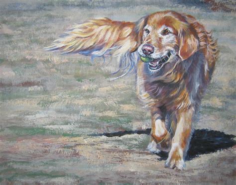 Golden Retriever Dog Art Canvas Print Of Lashepard Painting 8x10 Etsy