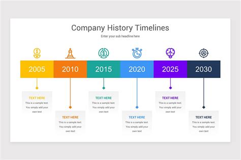 Company History Timelines Diagrams Powerpoint Template Nulivo Market