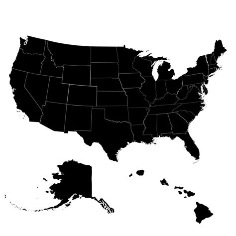 Mapa De Estados Unidos De América 13686474 Vector En Vecteezy