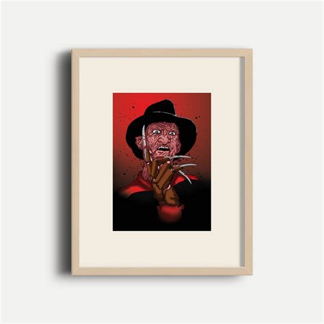 Freddy Krueger A4 Art Print Etsy