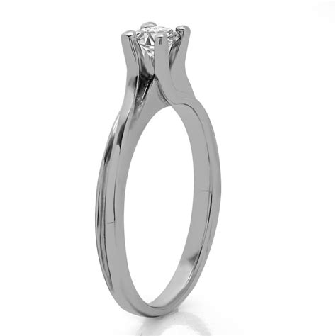 Twobirch Solitaire Engagement Rings 02 Carat Bypass Solitaire