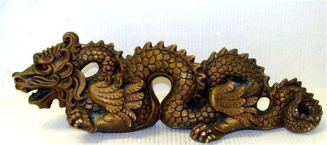 Antique Carved Wood Chinese Dragon Sculpture 24