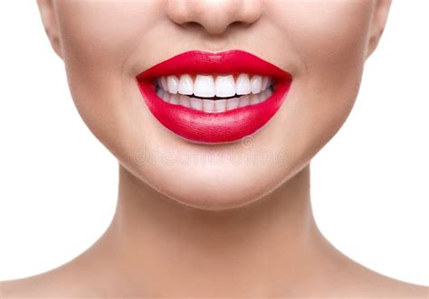 Teeth Whitening Healthy White Smile Close Up Beauty Woman With