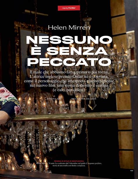 Helen Mirren Vanity Fair Italy 11272019 Issue • Celebmafia
